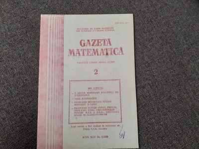 GAZETA MATEMATICA NR 2/1989 foto