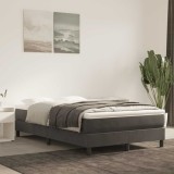vidaXL Saltea de pat cu arcuri, gri &icirc;nchis, 120x220x20 cm, catifea