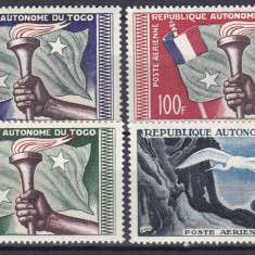 DB1 Republica Autonoma Togo 1957 Posta Aeriana 4 v. MNH