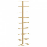 Cumpara ieftin Suport sticle de vin, de perete, 9 sticle, auriu, fier