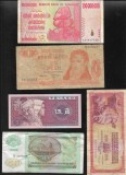 Set 5 bancnote de prin lume adunate (cele din imagini) #320