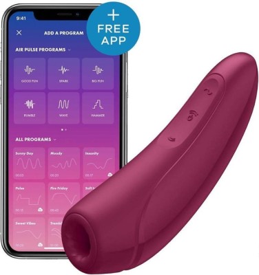 Vibrator Satisfyer Curvy Air Pulse Rosu foto