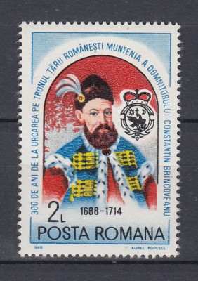 1988 LP 1202 - 300 ANI URCAREA PE TRON C.BRANCOVEANU MNH foto