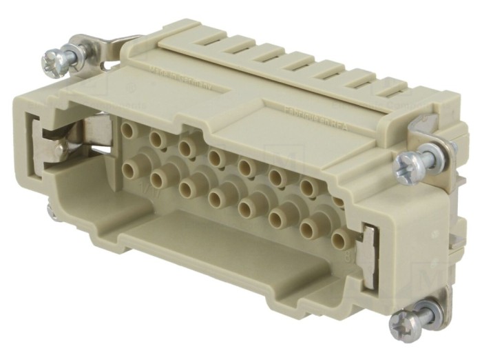 Conector HDC inserturi contact tată 16+PE