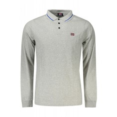 Bluza polo barbati, cu logo, Regular fit, gri deschis, XL