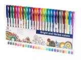 Set 25 pixuri cu gel multicolore si cu sclipici, 15 cm, Oem