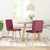 VidaXL Scaune de bucătărie, 2 buc., roșu vin, material textil 4101177