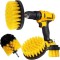 Set de perii de curatare pentru bormasina, longziming, 3 perii, 4&quot; si 3.5&quot;, galben