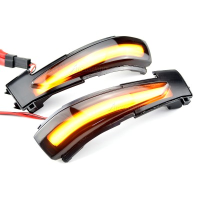 Set de 2 lampi led semnalizare dinamica/progresiva fumurie oglinda Xentech Light Peugeot si Citroen 12V foto