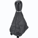 Manson schimbator si maner piele ecologica dedicat Seat Leon 1 cu 5 viteze, rama prindere, culoare negru
