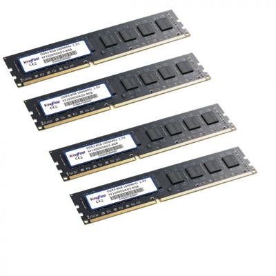 Memorie RAM 32GB (4X8GB) DDR3, Frecventa 1600Mhz, 1.5V, Kingfast, Cl 11, Negru, Noua foto