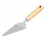 Spatula pentru servire tort Natural, Ambition, 26.5 cm, otel, maro