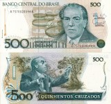 BRAZILIA 500 cruzados ND (1986-1988) UNC!!!