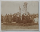 ORADEA MARE , OFITERI SI CIVILI LA MONUMENTUL EROILOR CAZUTI PENTRU PATRIE , FOTOGRAFIE , 1919