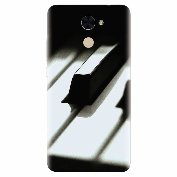 Husa silicon pentru Huawei Enjoy 7 Plus, Piano Key Close Up Macro