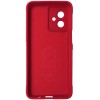 Husa tip capac spate silicon cauciucat rosu pentru Motorola Moto G54