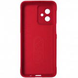 Husa tip capac spate silicon cauciucat rosu pentru Motorola Moto G54