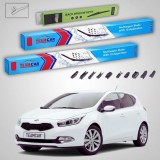 Cumpara ieftin Ștergătoare Kia Ceed II JD 2012-2018 | Set Față și Spate Flat Premium &ndash; TeamCar&reg;