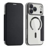 Husa MagSafe pentru Apple iPhone 17 Pro, Techsuit, SmartMag Book, Neagra