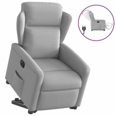 vidaXL Scaun reclinabil electric, țesătură gri nor 3303163