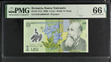 1 leu 2005 gradata PMG 66 EPQ Gem Unc, polimer