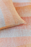 Lenjerie pat portocalie bumbac Cascadas Corail 200&times;200/220 cm, Set complet, 200x200 cm