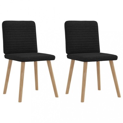 Gossi scaune de bucatarie, 2 buc. negru, textil foto
