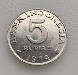 Indonezia - 5 Rupiah 1974 AUNC / UNC