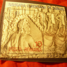 Colita Romania 1977 - Navigatia Europeana pe Dunare - Columna
