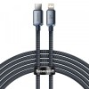 Cablu Date si Incarcare USB-C - Lightning Baseus Crystal Shine Series, 20W, 2m, Negru CAJY000301, Apple