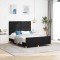vidaXL Cadru de pat cu headboard Negru 140 x 200 cm țesătură 3344811