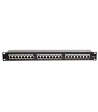 Patch panel 24 porturi RJ45 FTP cat5E montabil in rack 19&quot; 1U