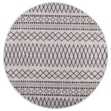 Covor Gossi lavabil, negru/alb, &phi;120cm, antiderapant, poliester