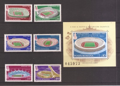 ROMANIA 1979, LP 991, LP 992 - PREOLIMPIADA DE VARA MOSCOVA, MNH foto