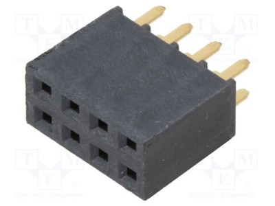 Conector şiruri pini mamă 8 PIN 2,54mm aurit THT SAMTEC foto