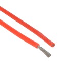 Fir electric roșu 16 AWG din cupru cositorit, izolație siliconică, rolă 30 m