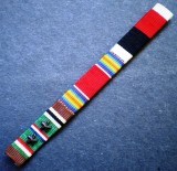 M.171 USA SUA 3 BARETE ETO CAMPAIGN 2S + VICTORY + OCCUPATION SERVICE RIBBON