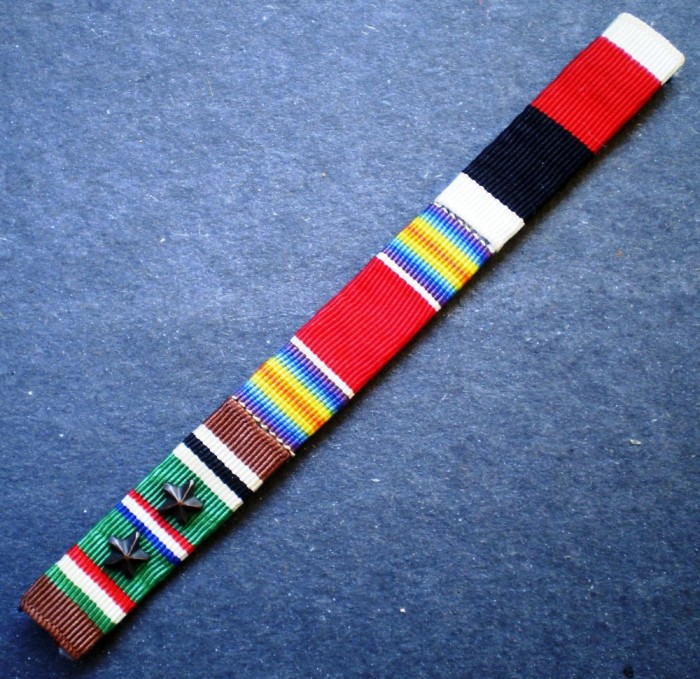 M.171 USA SUA 3 BARETE ETO CAMPAIGN 2S + VICTORY + OCCUPATION SERVICE RIBBON