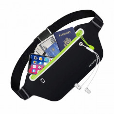 Borseta sport, universala, Tip husa, casual waist bag, Swissten negru