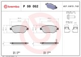 BREMBO P 59 052 PRIME LINE set placute frana,frana disc