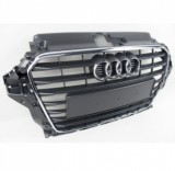 Grila radiator Audi A3 (8V) 2012-2016, cu emblema, Original, 8V38536511QP