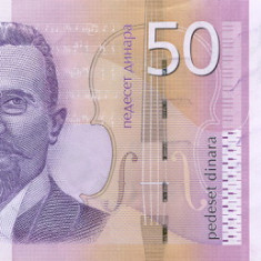 SERBIA █ bancnota █ 50 Dinara █ 2005 P-40 █ UNC █ necirculata