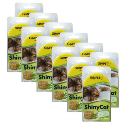 GimCat ShinyCat ton + iarba m&amp;acirc;ței 24 x 70 g foto