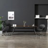 Scaun de sufragerie pivotant, gri, material textil