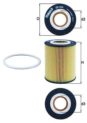 MAHLE OX 433D Filtru ulei foto