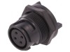 Conector circular soclu mamă 4 pini Buccaneer 4000 aurit THT