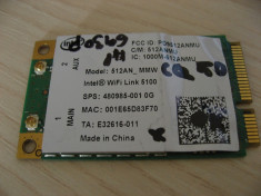 Placa wireless laptop HP Compaq Presario CQ50, Intel WIFI Link 5100, 480985-001 foto