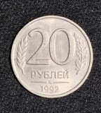 Moneda 20 ruble 1992 Leningrad-Rusia