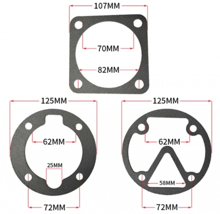 Set garnituri cap compresor 80mm SPC115