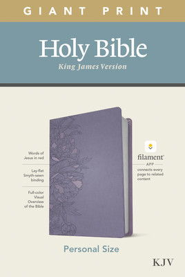 KJV Personal Size Giant Print Bible, Filament Enabled Edition (Leatherlike, Peony Lavender) foto